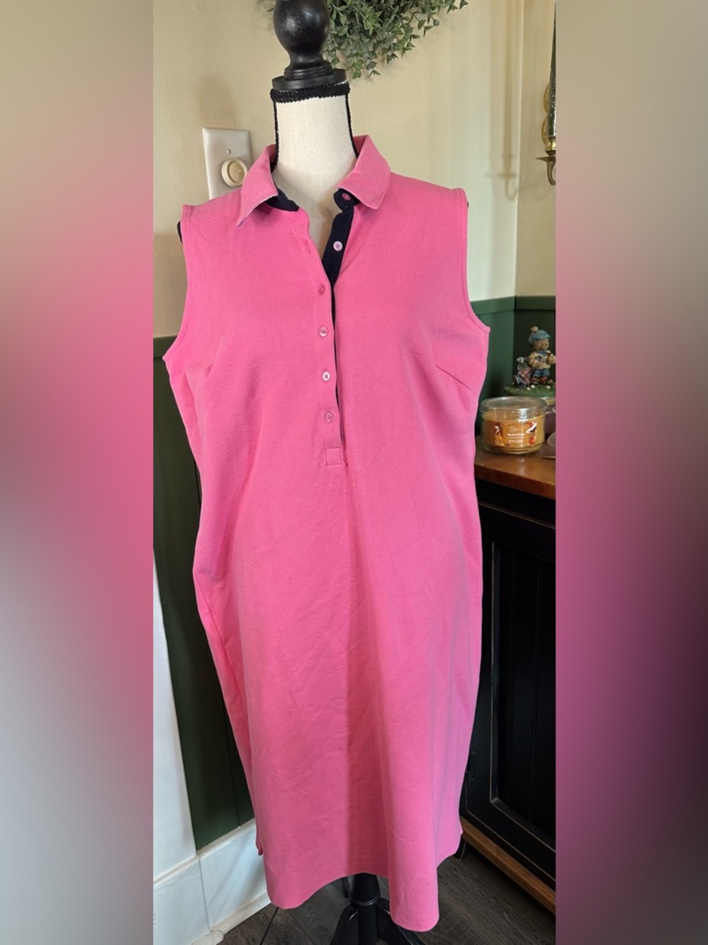 Talbots Sleeveless Polo Dress Women’s Size X Pink